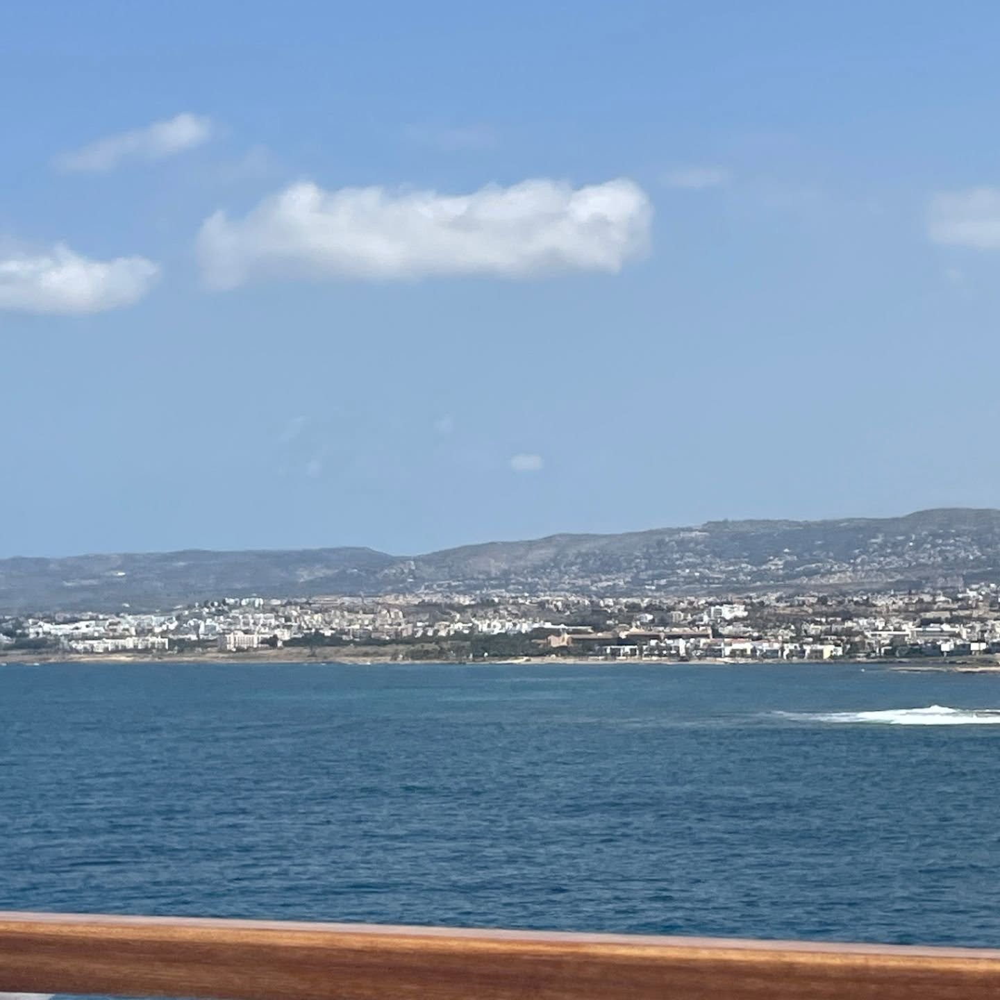 The coastline from a boat