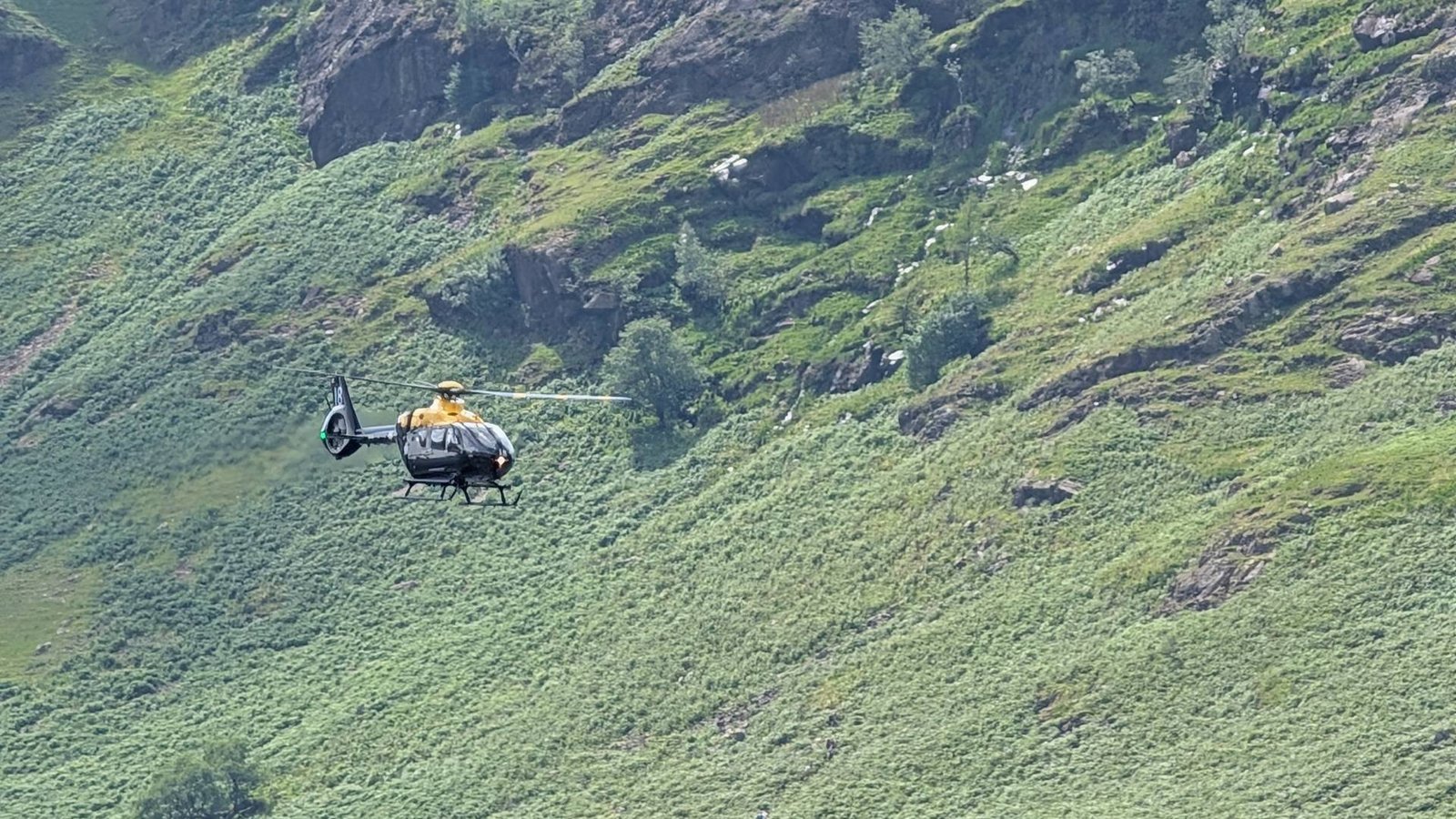 Helicopter flying