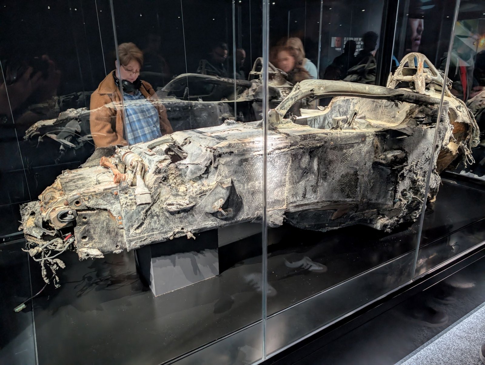 Crashed F1 car