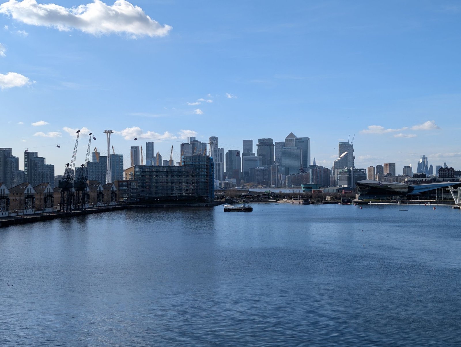 Wide shot of London buildings
